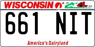 WI license plate 661NIT