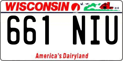 WI license plate 661NIU