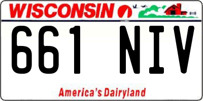 WI license plate 661NIV