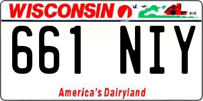 WI license plate 661NIY