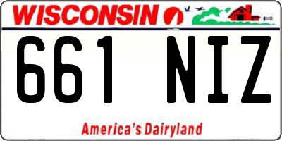 WI license plate 661NIZ