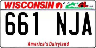 WI license plate 661NJA