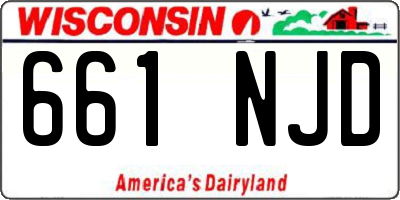 WI license plate 661NJD