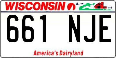 WI license plate 661NJE