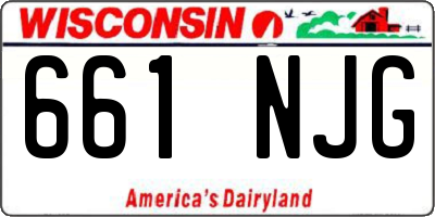 WI license plate 661NJG