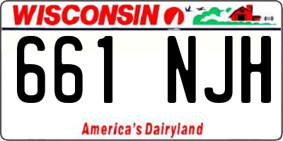 WI license plate 661NJH
