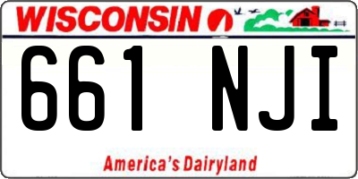 WI license plate 661NJI