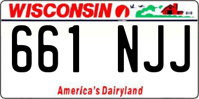WI license plate 661NJJ