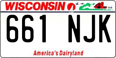 WI license plate 661NJK