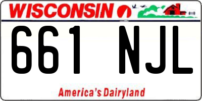 WI license plate 661NJL