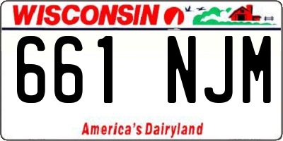 WI license plate 661NJM