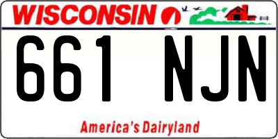 WI license plate 661NJN