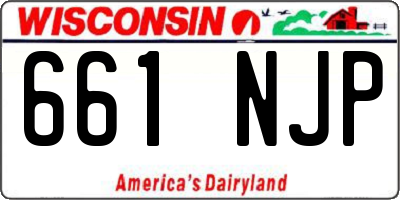 WI license plate 661NJP