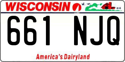 WI license plate 661NJQ