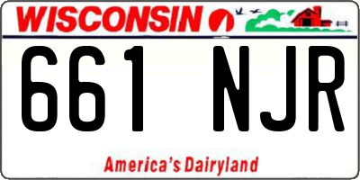WI license plate 661NJR