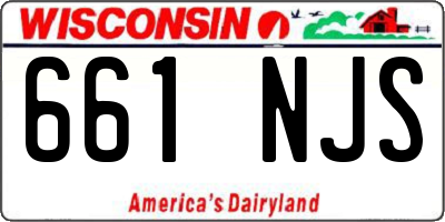 WI license plate 661NJS