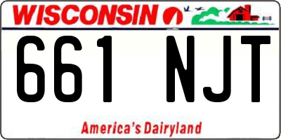 WI license plate 661NJT