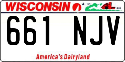 WI license plate 661NJV