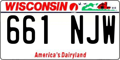 WI license plate 661NJW