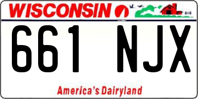 WI license plate 661NJX