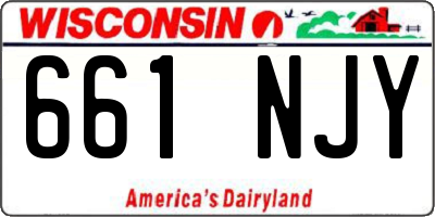 WI license plate 661NJY