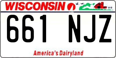 WI license plate 661NJZ