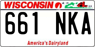 WI license plate 661NKA