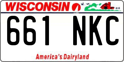 WI license plate 661NKC