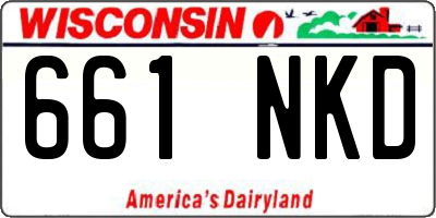 WI license plate 661NKD