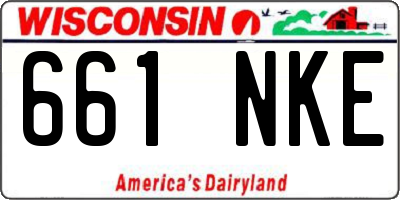 WI license plate 661NKE