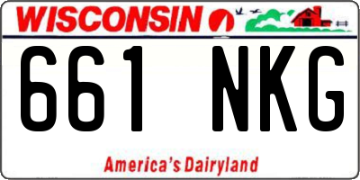 WI license plate 661NKG