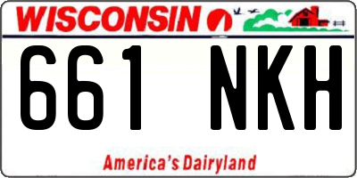 WI license plate 661NKH