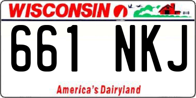 WI license plate 661NKJ