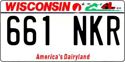 WI license plate 661NKR