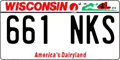 WI license plate 661NKS