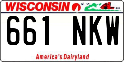 WI license plate 661NKW