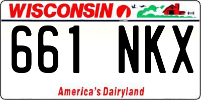 WI license plate 661NKX