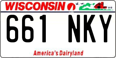 WI license plate 661NKY