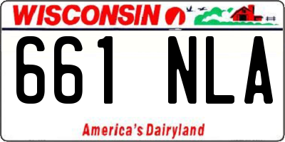 WI license plate 661NLA