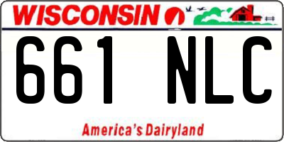 WI license plate 661NLC