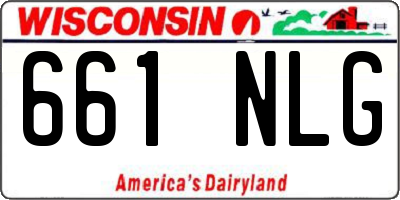 WI license plate 661NLG