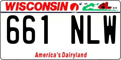 WI license plate 661NLW