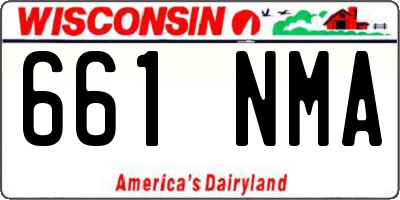 WI license plate 661NMA