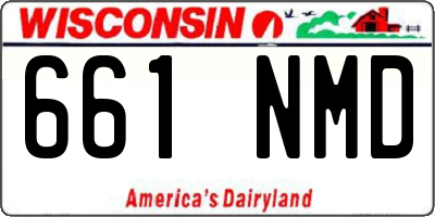WI license plate 661NMD