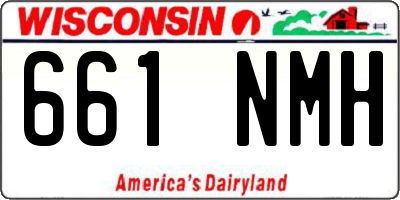 WI license plate 661NMH
