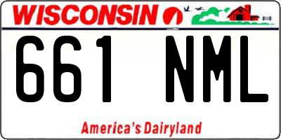 WI license plate 661NML