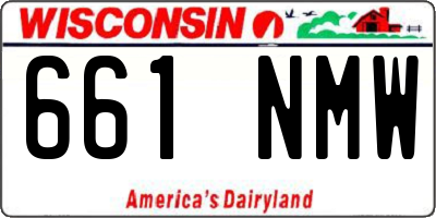 WI license plate 661NMW