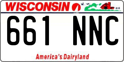 WI license plate 661NNC