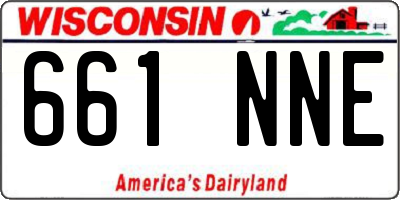 WI license plate 661NNE