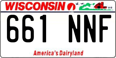 WI license plate 661NNF